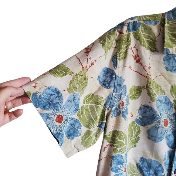 It's 5 O'Clock Somewhere Aloha 100% Silk Button Down Large Shirt Unisex - Picture 6 of 15